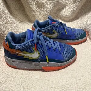 Nike Ja 1 Backyard BBQ blue and orange kid’s Sneakers